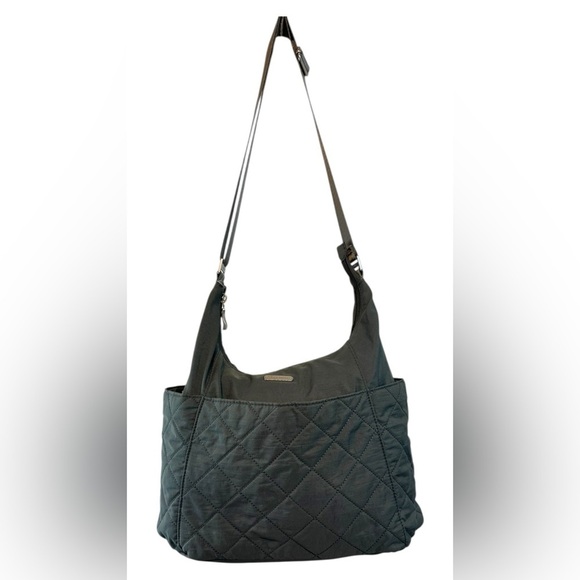 Baggallini Travel Bag Olive Quilted Bag Crossbody Shoulder Bag Wallet Built In - Picture 1 of 13